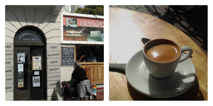 The Olympia Cafe and my coffee