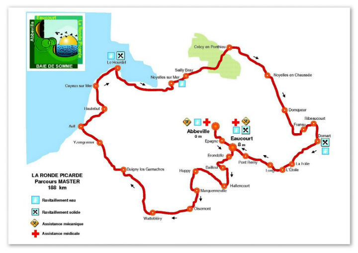 Route map of La Ronde Picarde