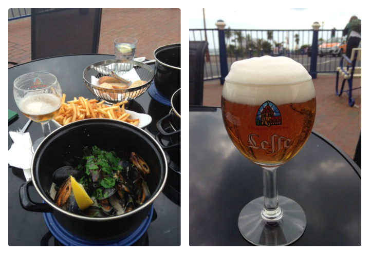 Moules and beer at The Belgian Cafe