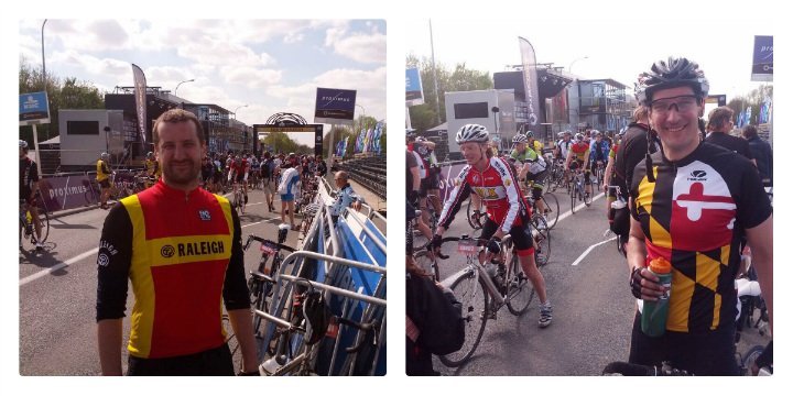 At the finish of the Ronde van Vlaanderen