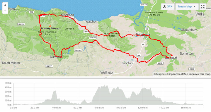 Route of the Tour of Wessex