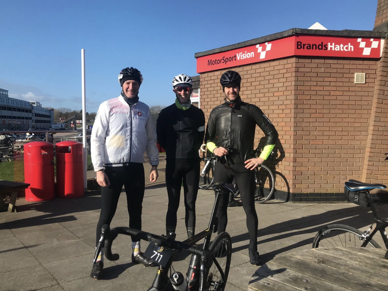 Andy, Paul and Steve at the start of the Kentish Killer at Brands Hatch