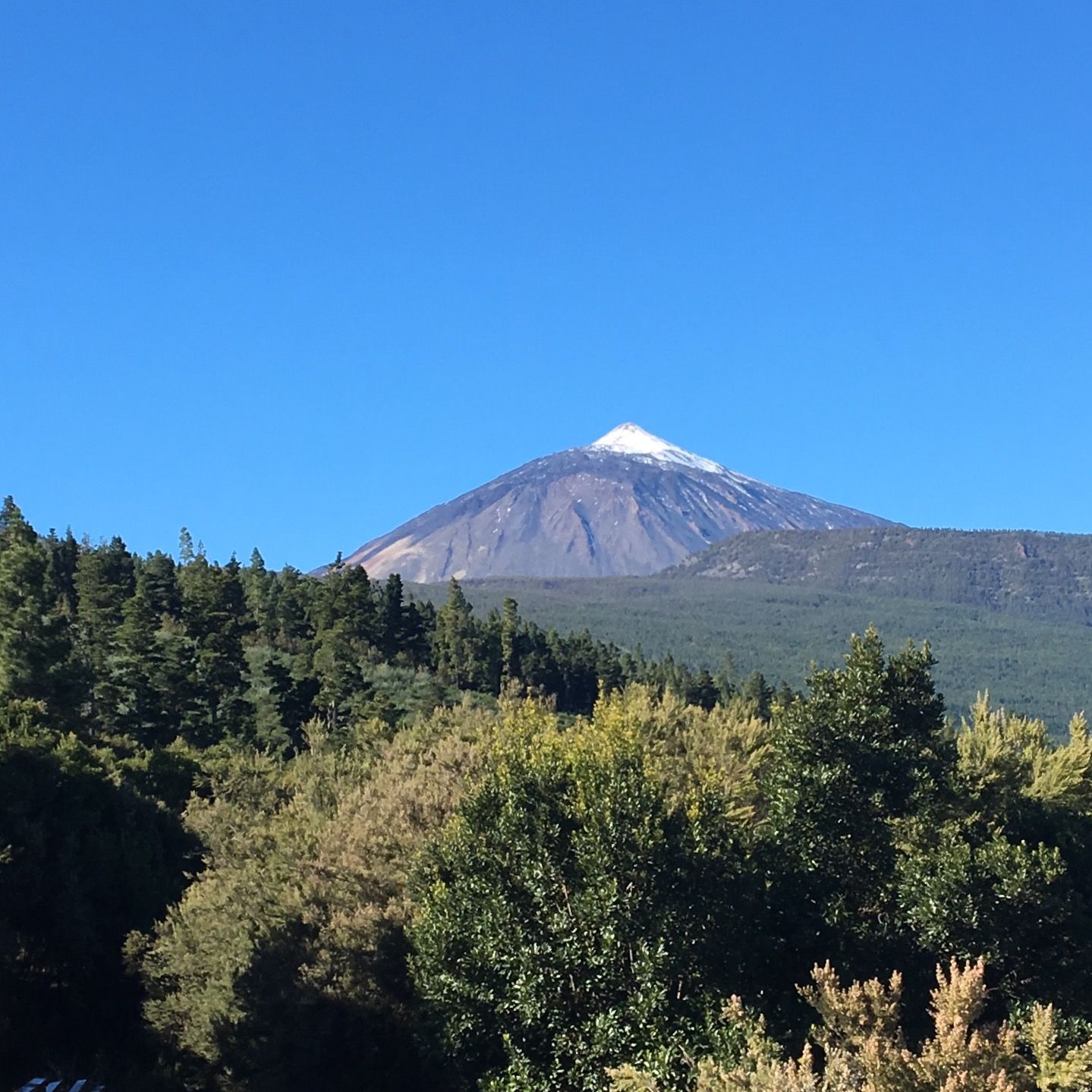 Cycling up towards the peak of mount Teide volcano