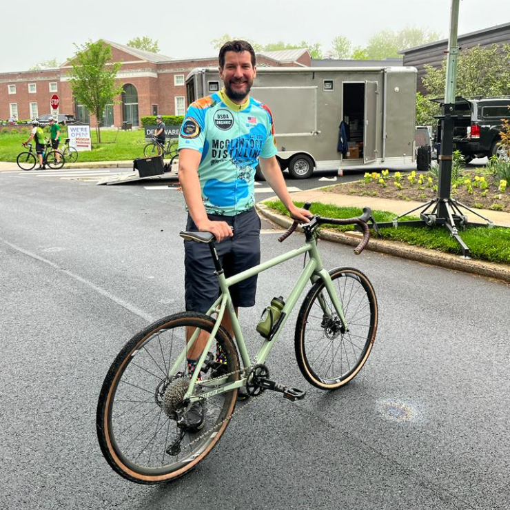 Andy at the start line of the Delaware Gran Fondo