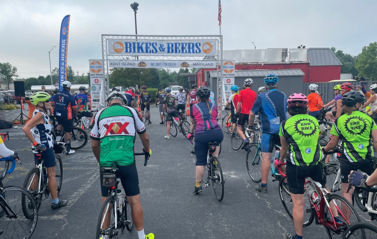 Bikes & Beers Kent Island start line