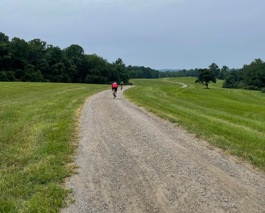 Gravel Grape Crusher riders in Fair Hill Park